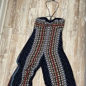 One piece long pant romper